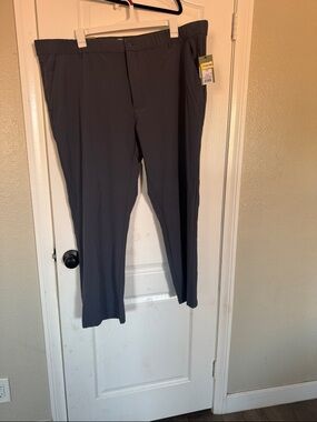 Men's Charcoal Slim Stretch Chino Pants
